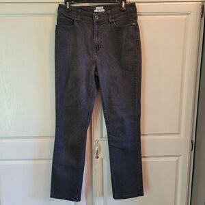 L L. Bean Classic Fit Straight Leg Black Denim Jean Pants